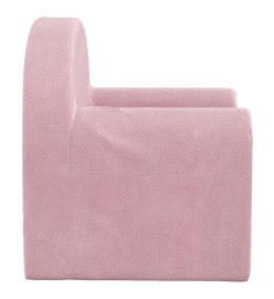 Canapé pour enfants Rose Peluche douce