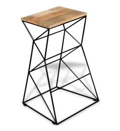 Tabouret de bar Bois de manguier massif