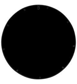 Miroir de jardin Noir 60x2,5 cm Fer Rond utilisation extérieure