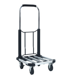 Chariot de transport pliable 150 kg Aluminium Argenté