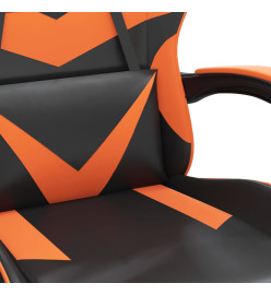 Chaise de jeu Noir et orange Similicuir