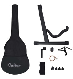 Ensemble de guitare classique pour débutants 12 pcs 4/4 39"