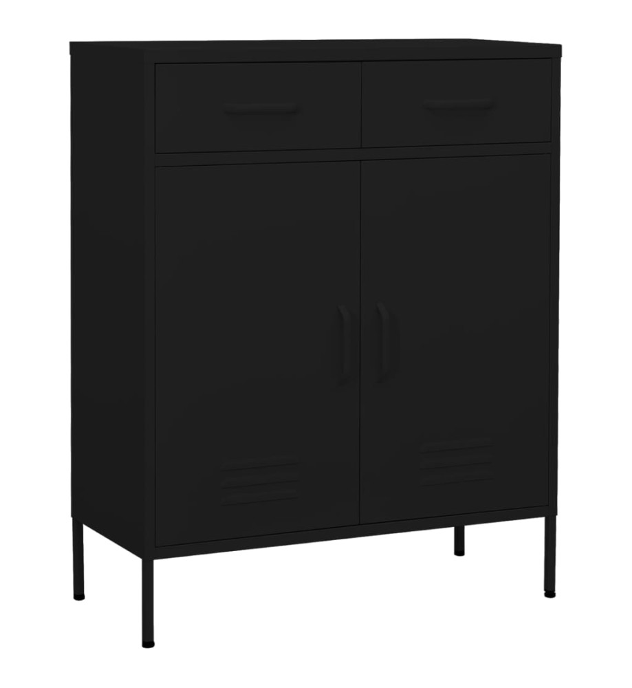 Armoire de rangement Noir 80x35x101,5 cm Acier