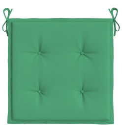 Coussins de chaise de jardin 4 pcs vert 50x50x3 cm tissu oxford