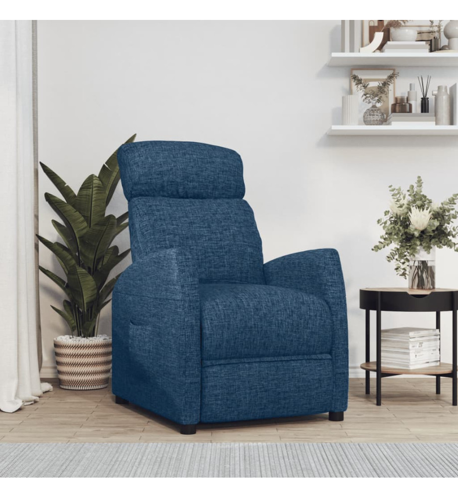 Fauteuil inclinable Bleu Tissu