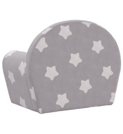 Canapé-lit pour enfants Gris clair avec étoiles Peluche douce