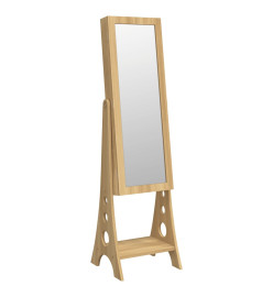 Armoire à bijoux miroir avec lumières LED sur pied