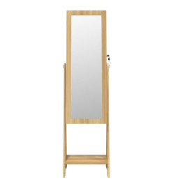 Armoire à bijoux miroir avec lumières LED sur pied