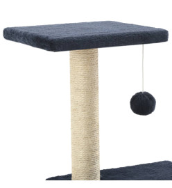 Arbre à chat avec griffoirs en sisal 65 cm Bleu foncé