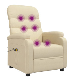 Fauteuil électrique de massage Crème Tissu