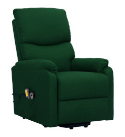 Fauteuil de massage Vert foncé Tissu