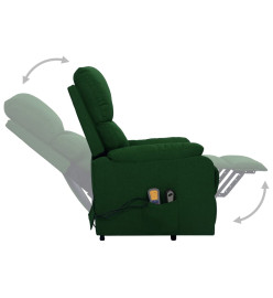 Fauteuil de massage Vert foncé Tissu