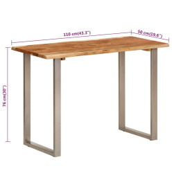 Table à dîner 110x50x76 cm Bois d'acacia solide