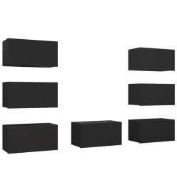 Meubles TV 7 pcs Noir 30,5x30x60 cm Aggloméré