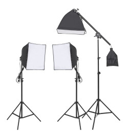 Kit de studio photo avec éclairage et toile de fond