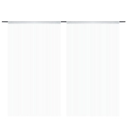 Rideau en fils 2 pcs 140 x 250 cm Blanc