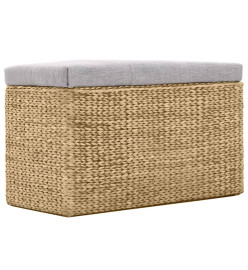 Banc avec 2 poufs Jacinthe d'eau Gris