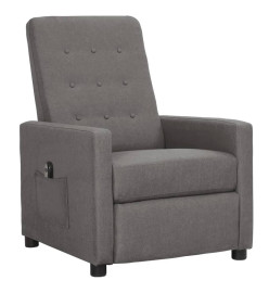 Fauteuil inclinable électrique Gris clair Tissu