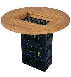 Dessus de table de bière Teck 70 cm