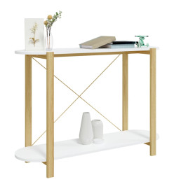 Table console Blanc 110x38x75 cm Bois d'ingénierie