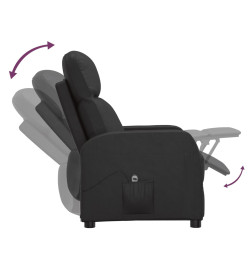 Fauteuil inclinable électrique Noir Similicuir