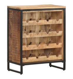 Armoire à vin 62x33x78,5 cm Bois de manguier brut