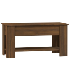 Table basse Chêne marron 101x49x52 cm Bois d'ingénierie