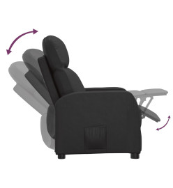 Fauteuil inclinable Noir Similicuir