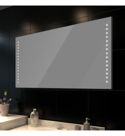 Miroir de salle de bain avec lumières LED 100 x 60 cm (L x H)