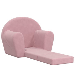 Canapé-lit pour enfants Rose Peluche douce