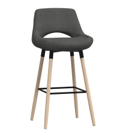 Tabouret de bar Gris foncé Tissu