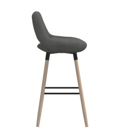 Tabouret de bar Gris foncé Tissu