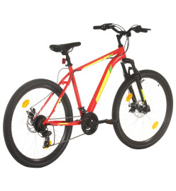 Vélo de montagne 21 vitesses Roues de 27,5 pouces 42 cm Rouge