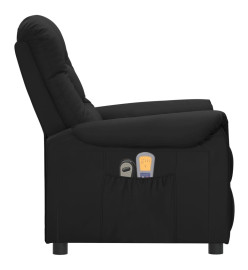 Fauteuil électrique de massage Noir Similicuir