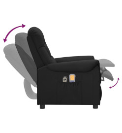 Fauteuil électrique de massage Noir Similicuir