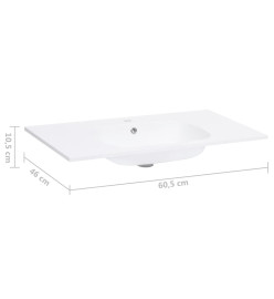 Lavabo encastré 605x460x105 mm SMC Blanc