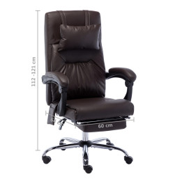 Chaise de bureau de massage Marron Similicuir