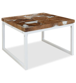 Table basse Teck Résine 60 x 60 x 40 cm