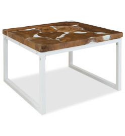 Table basse Teck Résine 60 x 60 x 40 cm