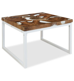 Table basse Teck Résine 60 x 60 x 40 cm