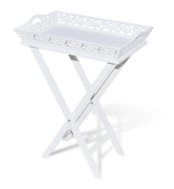 Table d'appoint avec plateau Blanc