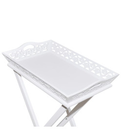 Table d'appoint avec plateau Blanc