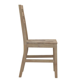 Ensemble à dîner 7 pcs Bois d'acacia solide