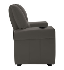 Fauteuil inclinable enfants Similicuir Gris anthracite