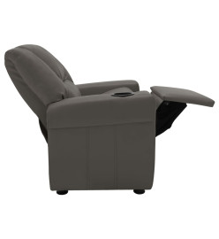 Fauteuil inclinable enfants Similicuir Gris anthracite