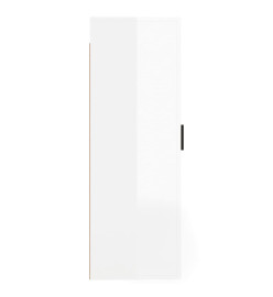 Meuble TV mural Blanc brillant 40x34,5x100 cm