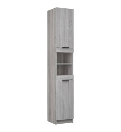 Armoire de bain Sonoma gris 32x34x188,5 cm Bois d'ingénierie