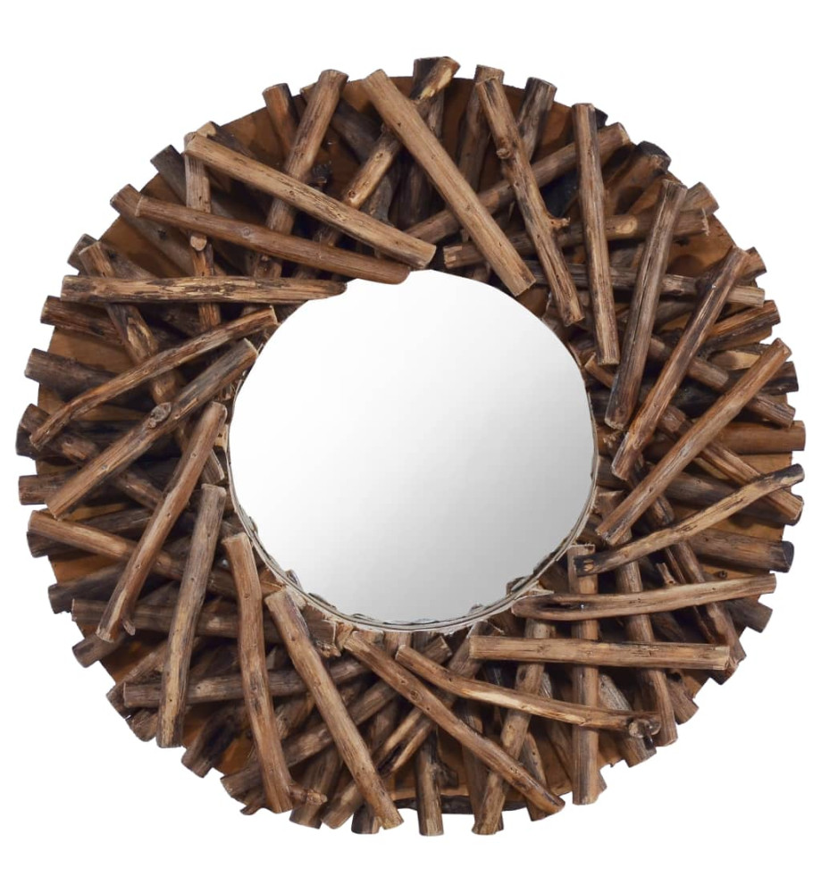 Miroir mural 40 cm Teck Rond