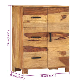 Buffet 58x30x75 cm Bois massif