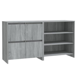 Buffets 2 pcs Sonoma gris Bois d'ingénierie